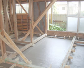 生コンクリ－ト打設完了