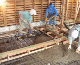 生コンクリ－ト打設