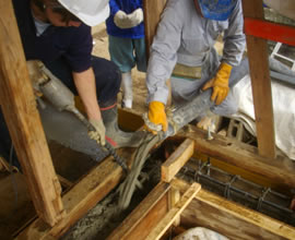 生コンクリ－ト打設